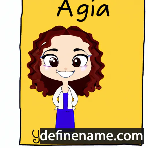 cartoon of the name Agia