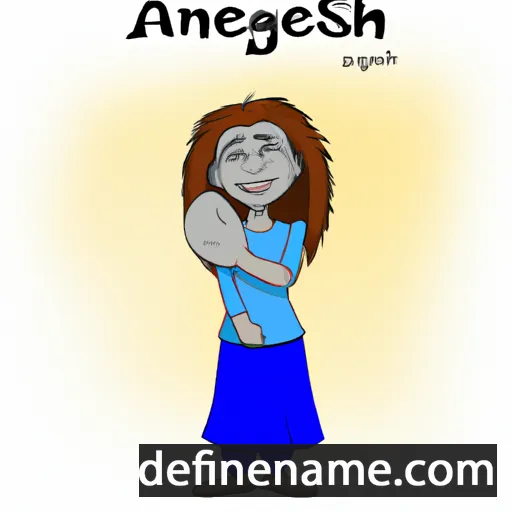 cartoon of the name Agneish