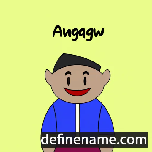 cartoon of the name Agwang