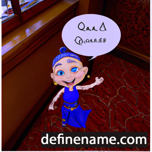 cartoon of the name Ah-shah-way-gee-she-go-qua