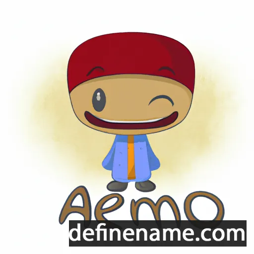 cartoon of the name Aĥemeno