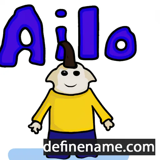 cartoon of the name Aĥilo