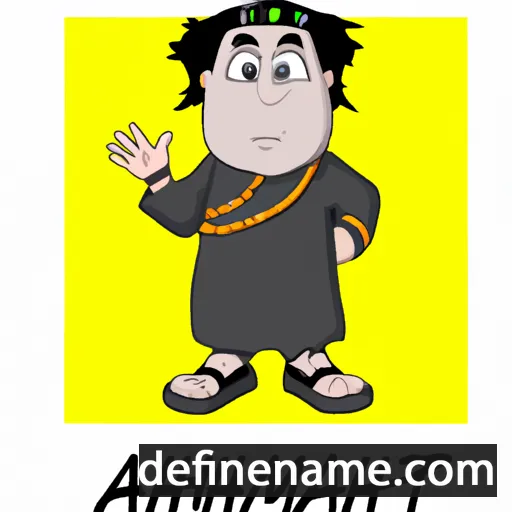 cartoon of the name Ahamat