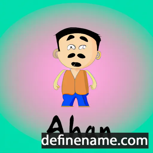 cartoon of the name Ahan