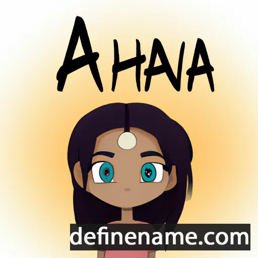 cartoon of the name Ahana