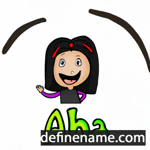 cartoon of the name Ahana