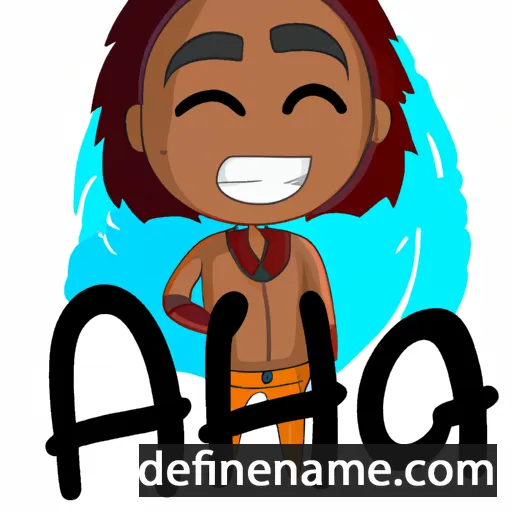 cartoon of the name Ahià