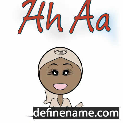 cartoon of the name Ahjah