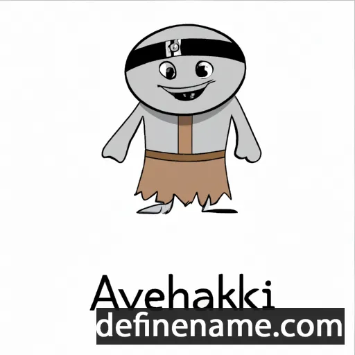 cartoon of the name Ahkebeaivi