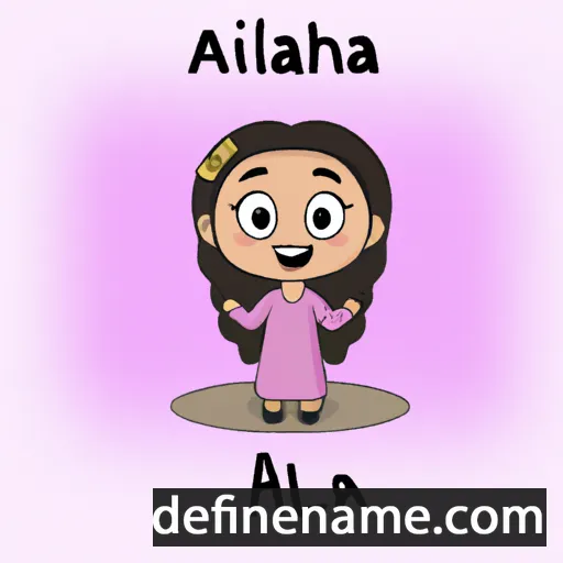 cartoon of the name Ahlaija