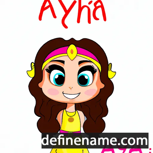 cartoon of the name Ahlaya