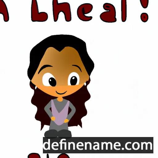 cartoon of the name Ahleah