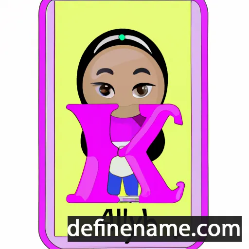 cartoon of the name Ahliyah