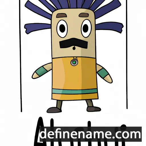 cartoon of the name Ahuiliztli