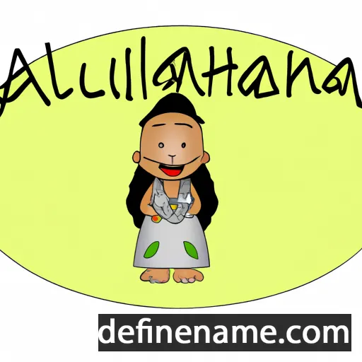 cartoon of the name Ahulani