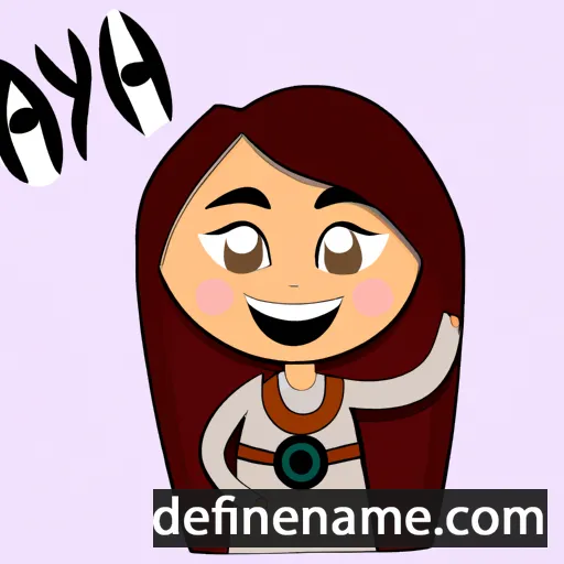 cartoon of the name Ahya