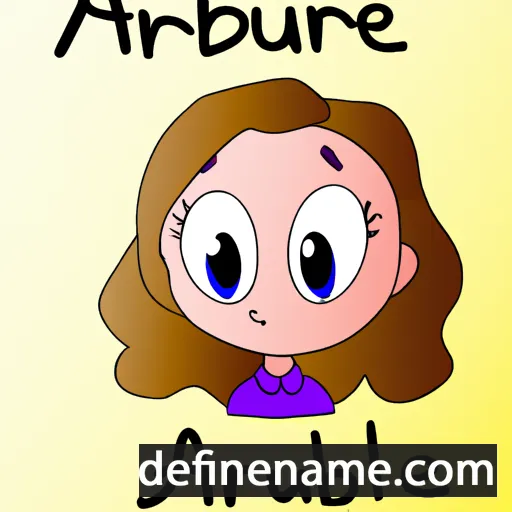 cartoon of the name Aubrie