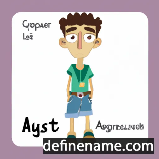 cartoon of the name August