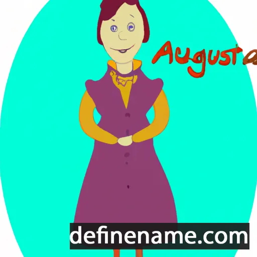 cartoon of the name Augustyna