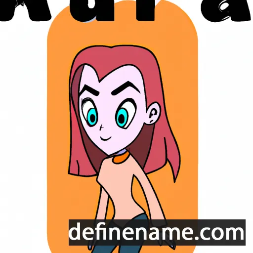 cartoon of the name Aura