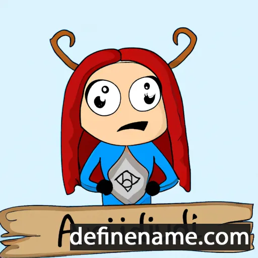 cartoon of the name Auðrhildr