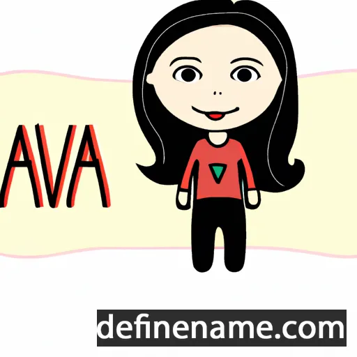 cartoon of the name Ava