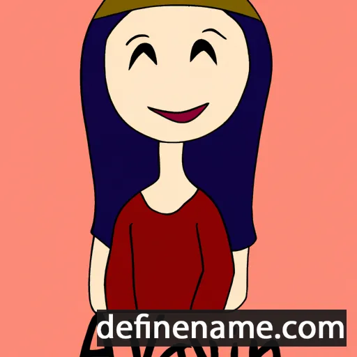 cartoon of the name Avani