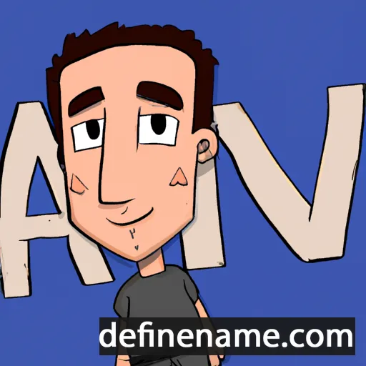 cartoon of the name Aviv