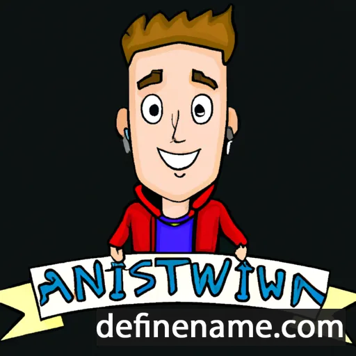 cartoon of the name Awstin