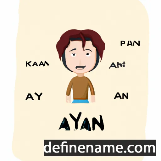 cartoon of the name Ayan