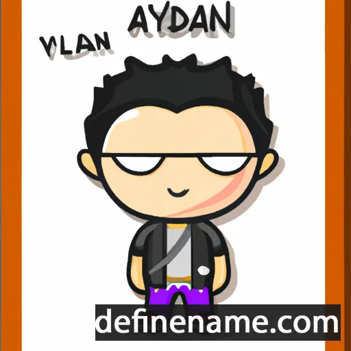 cartoon of the name Aydan