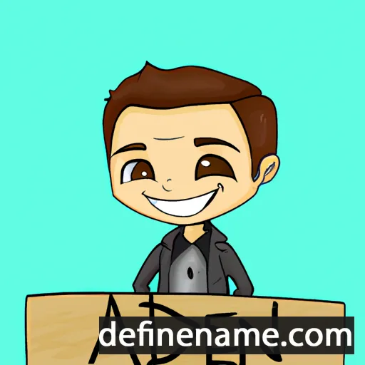 cartoon of the name Ayden