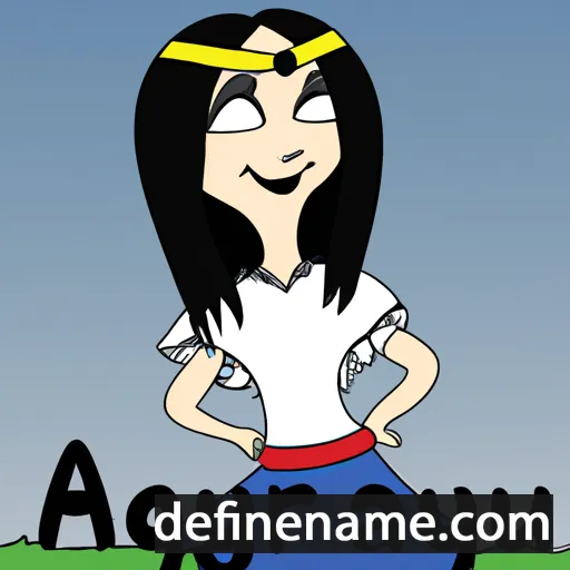 cartoon of the name Aygul