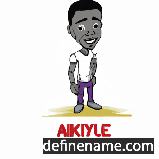 cartoon of the name Ayokunle