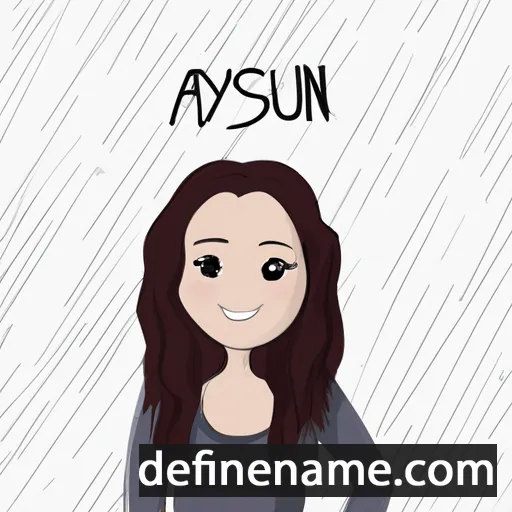 cartoon of the name Ayşenur