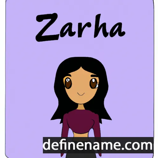 cartoon of the name Azahara