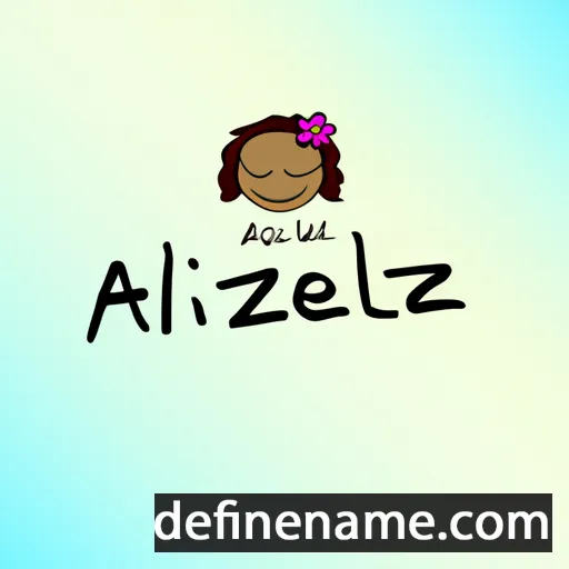 cartoon of the name Azélie