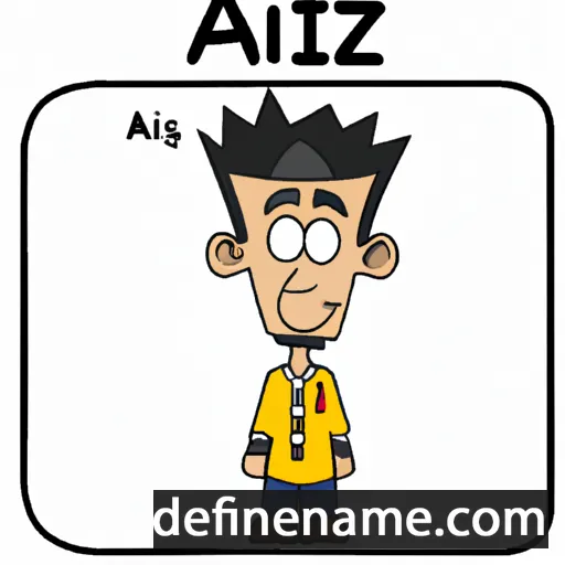 cartoon of the name Aziz