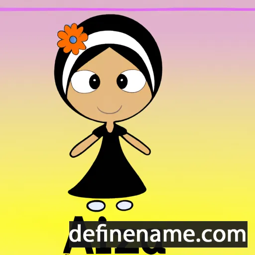 cartoon of the name Aziza