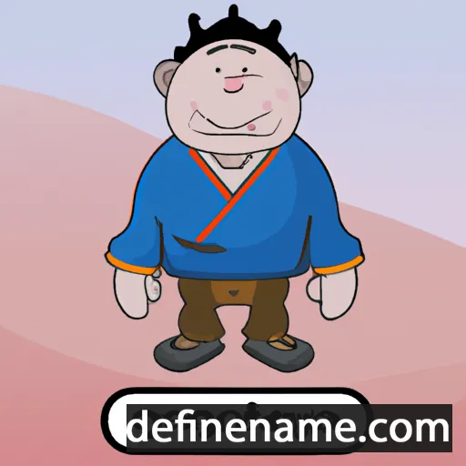 cartoon of the name Baatar