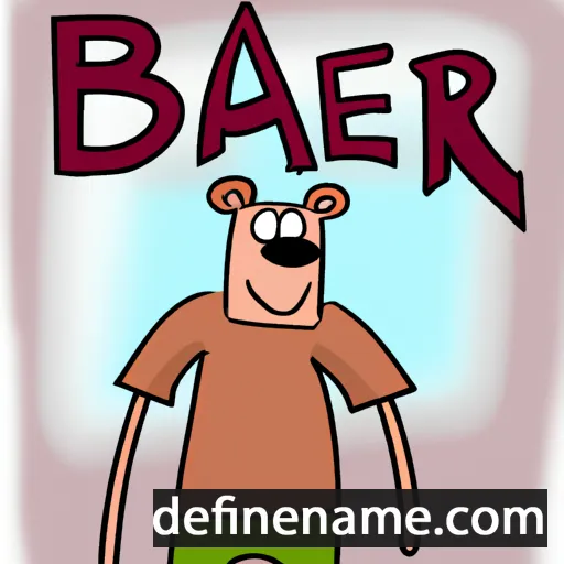 cartoon of the name Baer