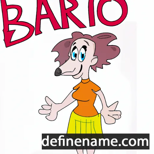 cartoon of the name Barbro