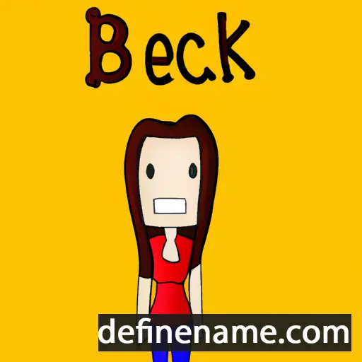 cartoon of the name Becka