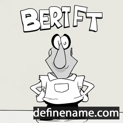 cartoon of the name Bertil