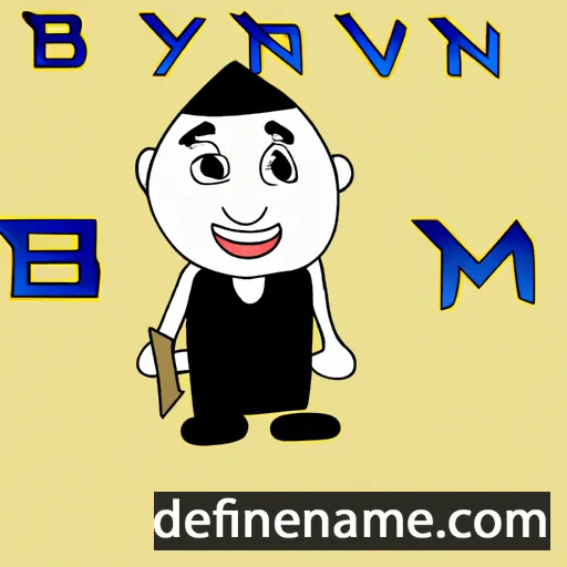 cartoon of the name Binyamin