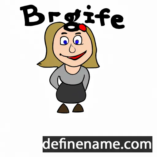 cartoon of the name Birgitte