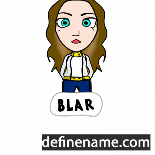 cartoon of the name Blair