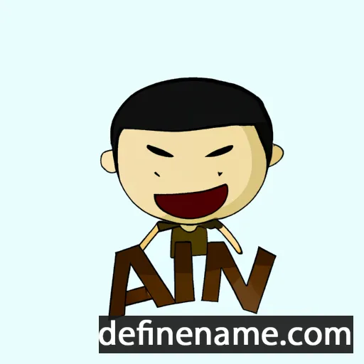 cartoon of the name A-in