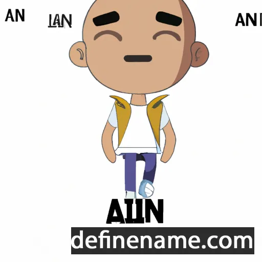 cartoon of the name A-jin