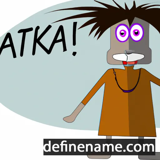 cartoon of the name Ákat